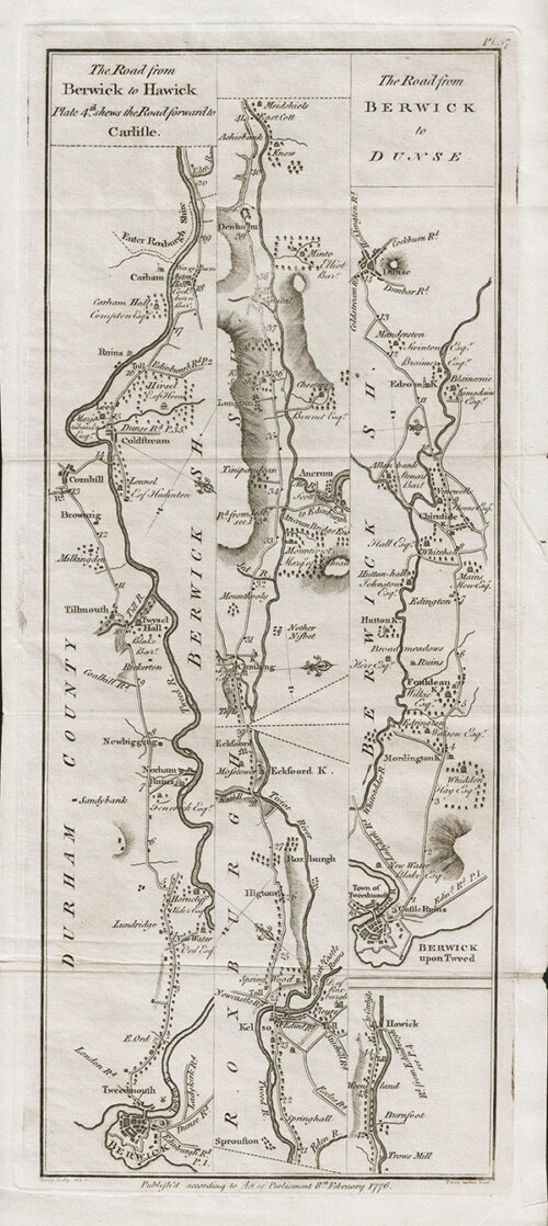 The Road from Berwick to Hawick; The Road from Berwick to Dunse  