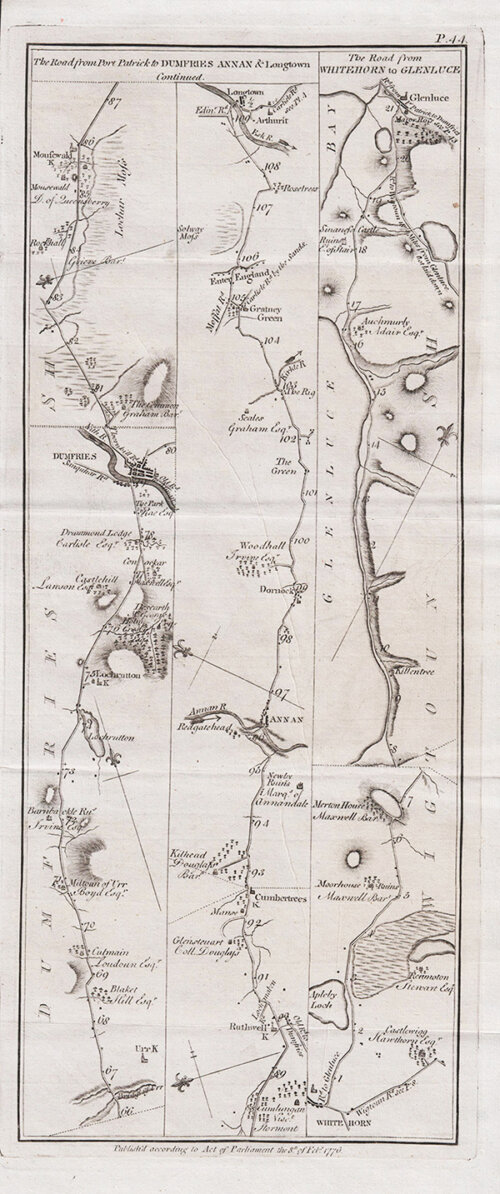 The Road from Port Patrick to Dumfries Annan & Longtown Continued; The road from Whitehorn to Glenluce  