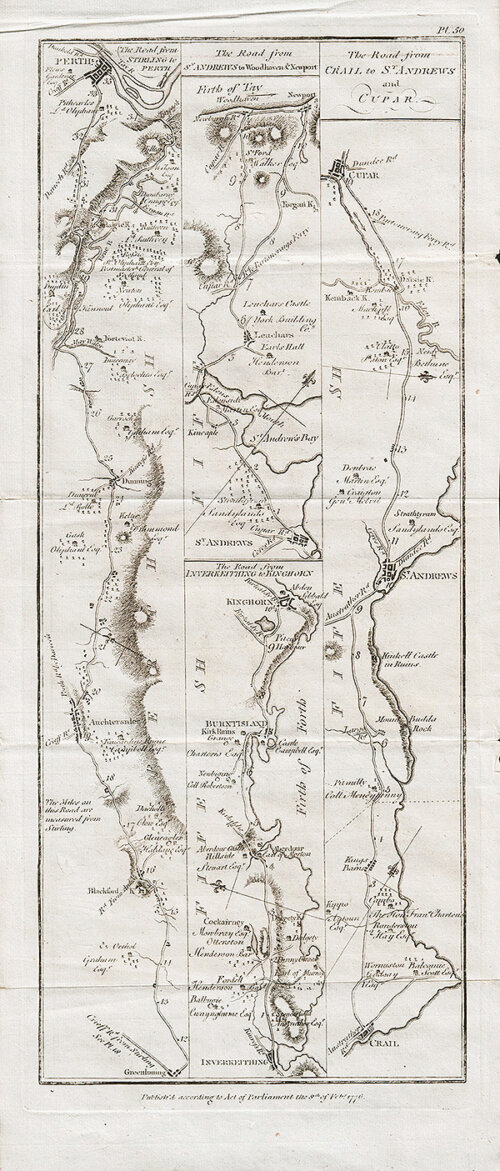 The Road from St Andrews to Woodhaven & Newport; the road from Crail to St Andrews and Cupar  