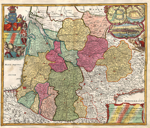 Tabula Aquitaniae complectens Gubernationem Guiennae et Vasconiae 