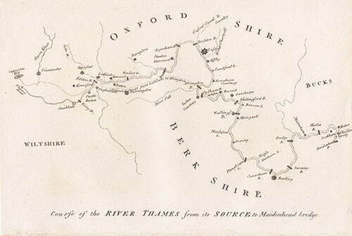Course of the River Thames from its Source to Maidenhead Bridge 