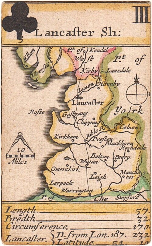 Robert Morden Playing Card Map.
