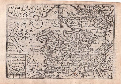 Pieter Van den Keere  -  Southern parte of Scotland wherin is ye strange Lake Lomund