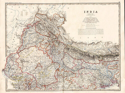 India  Northern Sheet by Keith Johnston  FRSE