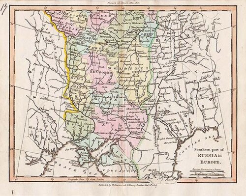 Southern Part of Russia in Europe  -  Adams's Atlas