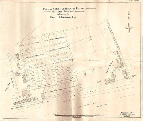 Plan of Freehoild Building Estate, West End, Pwllheli.