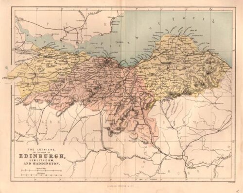 William Hughes  -  The Lothians or counties of Edinburgh Linlithgow and Haddington 