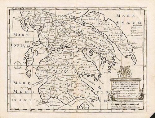 Edward Wells - A New Map of the So and Mid Parts of Antient Greece..... 