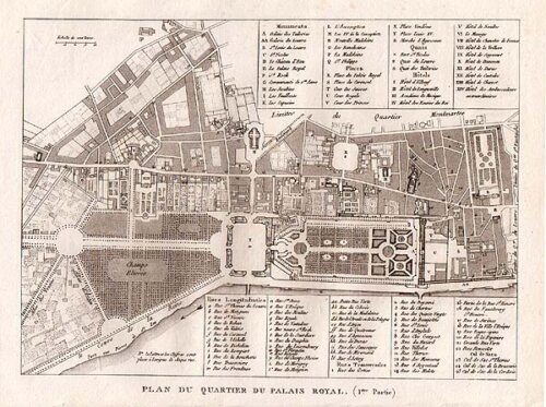 Plan du Quartier du Palais Royal 1ere Partie