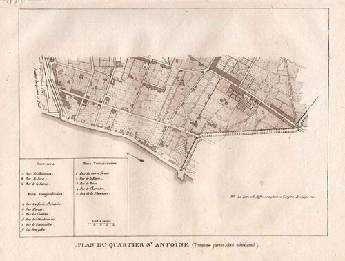 Plan du Quartier St Antoine  Troisieme partie ct  mridional