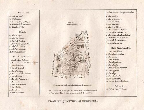 Plan du Quartier St Eustache