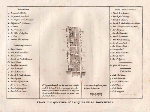 Plan du Quartier St Jaques de la Boucherie