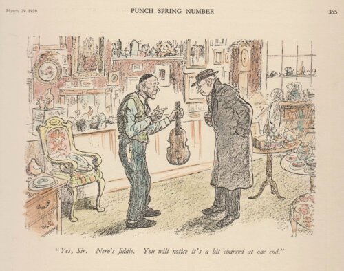 Yes, Sir.  Nero's fiddle.  You will notice it's a bit charred at one end.