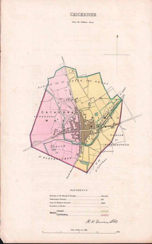 Chichester Town Plan  -  RK Dawson