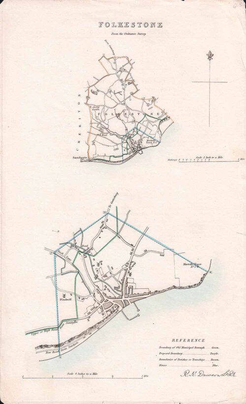 Folkestone Town Plan - RK Dawson 