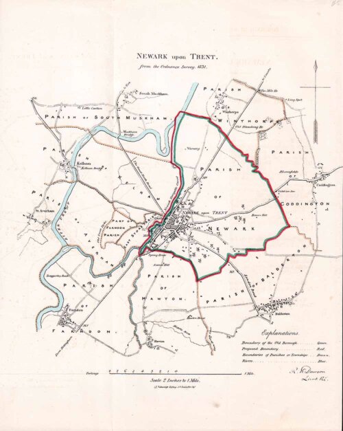 Newark upon Trent Town Plan - RK Dawson  