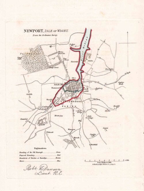 Newport Isle of Wight Town Plan - RK Dawson   