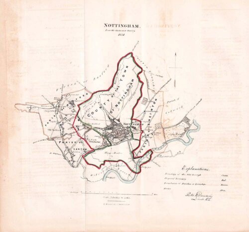 Nottingham Town Plan - RK Dawson  