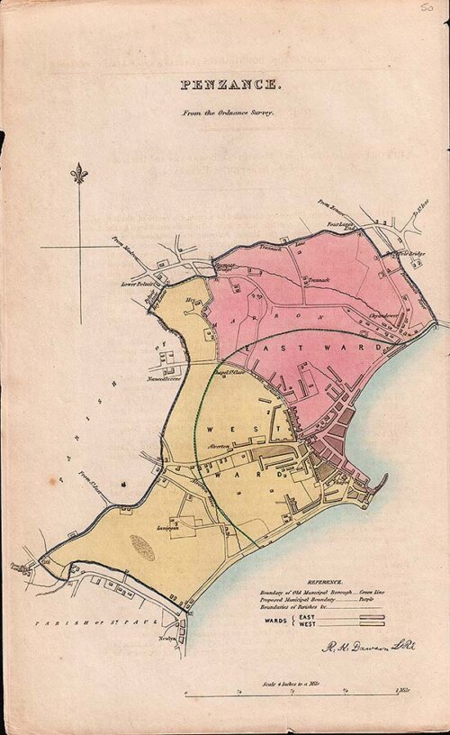 Penzance Town Plan - RK Dawson 