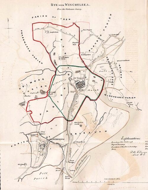 Rye with Winchelsea Town Plan - RK Dawson  