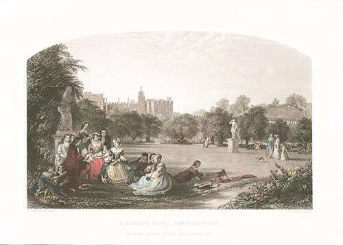 A Summer Noon : Hampton Court  From a picture in the Royal Collection