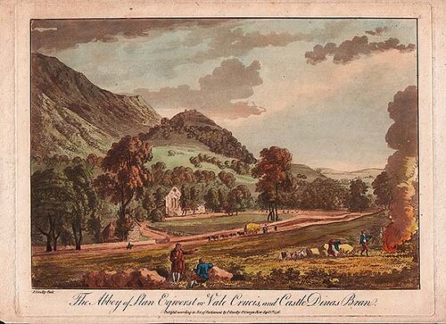 Abbey of Llan Egwerst or Vale Crucis and Castle Dinas Bran  