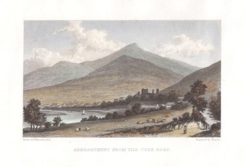 Abergavenny from the Uske Road.