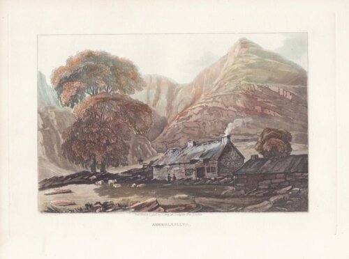 Aberglaslyn.  (antique print)