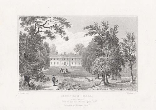 Aldenham Hall Shropshire  Seat of Sir Fredk Richd Acton  Bart