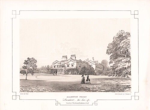 Allerton Priory, Lancashire - the Seat of Theodore Woolman Rasthbone.  Esq.