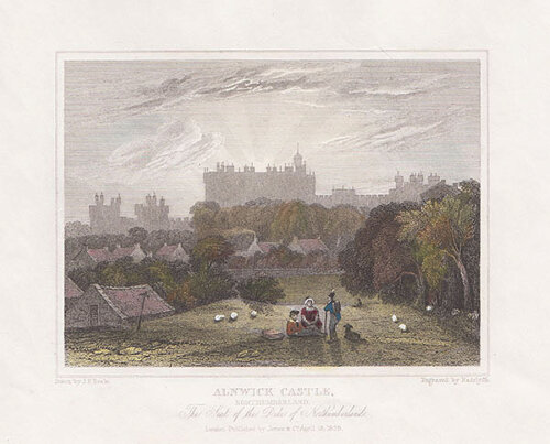 Alnwick Castle - The Seat of the Duke of Northumberland 