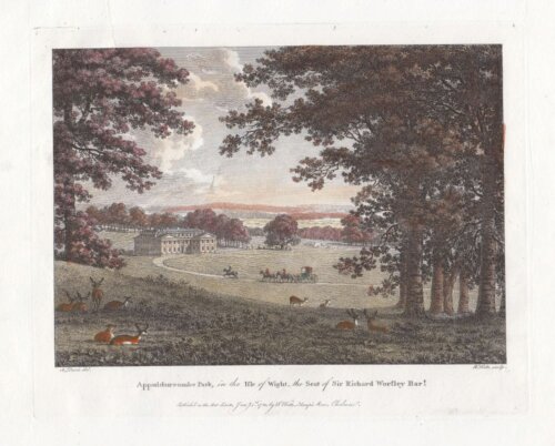 Appuldurcombe Park in the Isle of Wight the Seat of Sir Richard Worsley  Bart  (antique print)