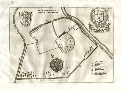 Areae Spaldingensis Coenobii Ichnographia Plan of Spalding