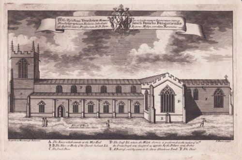 Sancti Danielis Bangoriensis Bangor Cathedral   (antique prints)