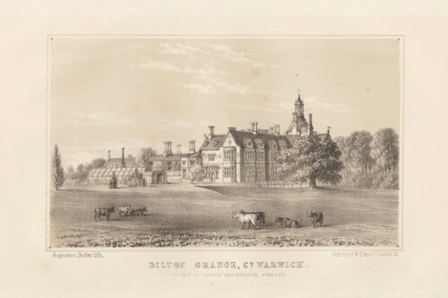 Bilton Grange.  Co. Warwick. The Seat of Captain Washington Hibbert.  (antique print)