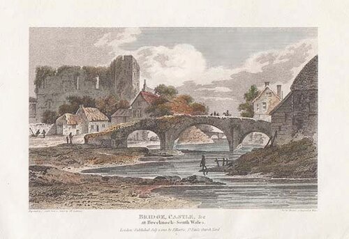 Bridge Castle &c at Brecknock South Wales 