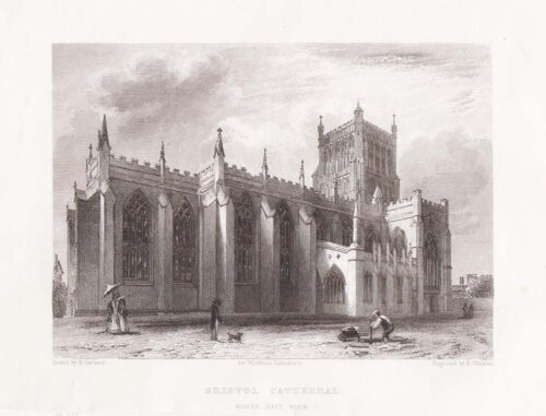Bristol Cathedral.  North East View.