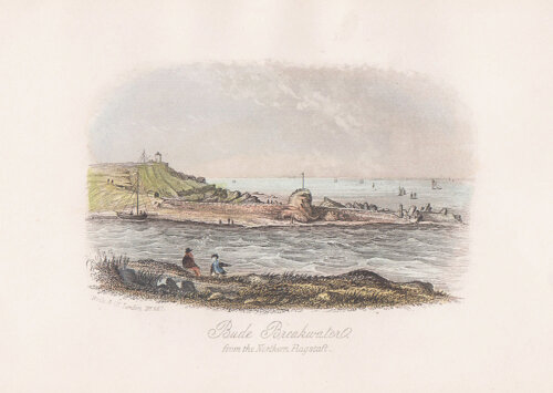 Bude Breakwater from the Northern Flagstaff.