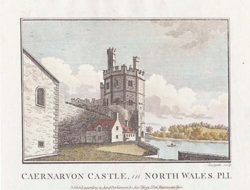Caernarvon Castle in North Wales Plate 1 