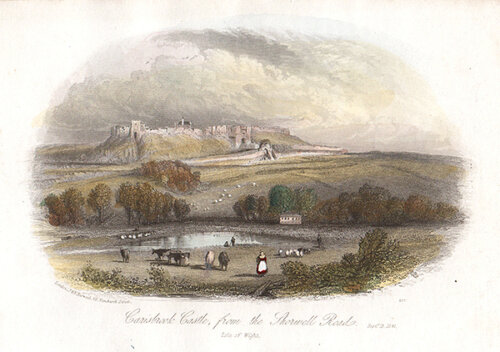 Carisbrook Castle from the Shorwell Road 