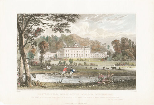 Castle - Hill near South Molton Devonshire The Seat of Hugh Earl Fortescue FSA & DCL 