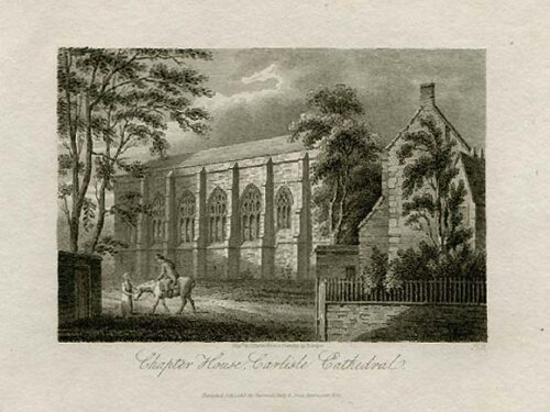 Chapter House Carlisle Cathedral (antique print)