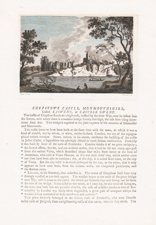 Chepstowe Castle Monmouthshire called Kaswent or Castelk Gwent