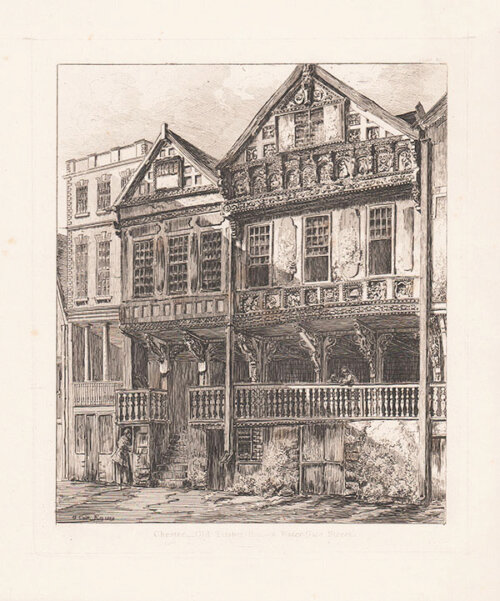 Chester - Old Timber Houses Water - Gate Street 