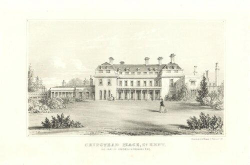Chipstead Place. Co. Kent.  The Seat of Frederick Perkins.  Esq.  (antique print)