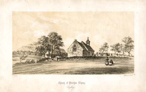 Church at Penrhos Lligwy Anglesey    -  Inscribed to the Rev HR Hughes Incumbent 1859  