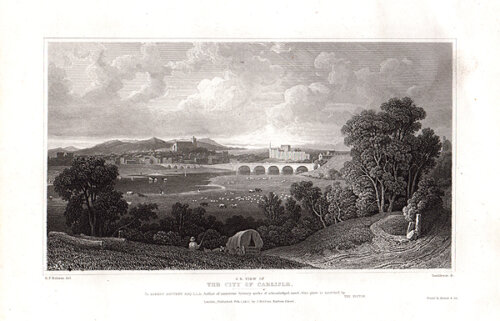 S E view of the City of Carlisle  (antique print)