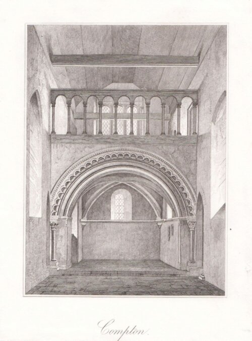 Compton.   antique print.