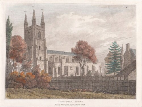 Croydon, Surrey.  (antique print)