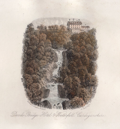 Devils Bridge Hotel and Waterfall Cardiganshire 